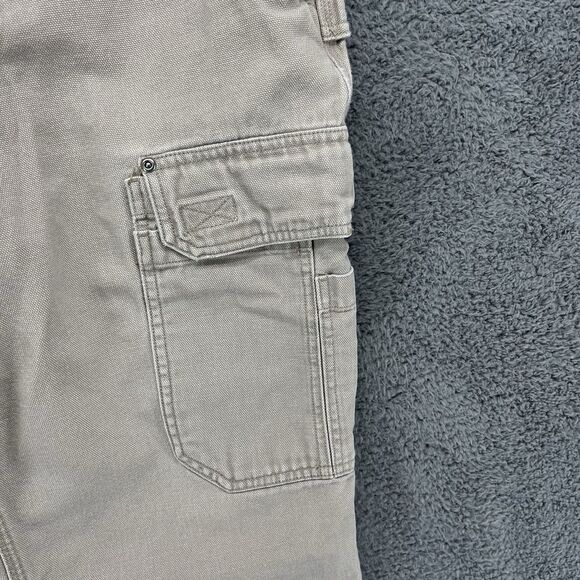 Duluth Trading Fire Hose Cargo Pants Mens Size 42x28 Light‎ Brown Khaki - Picture 3 of 7